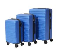 Jet Lag - VO00052-3er Set Hartschalenkoffer Acapulco - Kabine 45L - Mittel 70L - Groß 90L - ABS Schale - 360° Drehrollen - Sicheres Schloss - Elegantes Design - Blau