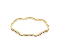 JETTE Damen-Armreif 925er Silber, recycelt Zirkonia One Size Gelbgold 32028463