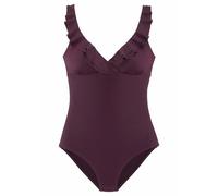 JETTE Badeanzug, mit eleganter Rüsche 42, Cup B rot Damen Badeanzüge Damenbademode Badeanzug 42, Cup B bordeaux