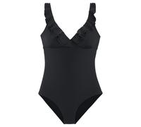 JETTE Badeanzug, mit eleganter Rüsche 44, Cup C schwarz Damen Bekleidung Schwimmen Sportarten Badeanzug 44, Cup C schwarz