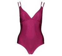 Badeanzug JETTE "Giulia", Damen, Gr. 38, Cup C/D, lila (beere), Polyamid, leicht glänzend, Badeanzüge, mit goldfarbener Glanzbeschichtung und Accessoires (38521536-38) beere