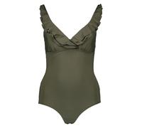 Badeanzug JETTE Gr. 38, Cup C, grün (oliv) Damen Badeanzüge Ocean Blue mit eleganter Rüsche und Shaping-Effekt (78057325-38)