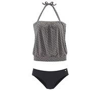 JETTE Tankini Damen schwarz-grau Gr.42
