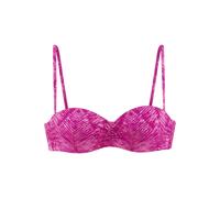 JETTE Bügel-Bandeau-Bikini-Top Damen beere bedruckt Gr.44 Cup E