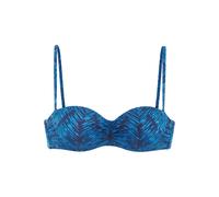 JETTE Bügel-Bandeau-Bikini-Top Damen marine bedruckt Gr.40 Cup E