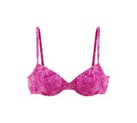 Bügel-Bikini-Top JETTE "Floretta", Damen, Gr. 38, Cup C, lila (beere bedruckt), Recycling-Polyamid, bedruckt, Bikini-Oberteile, in Ton in Ton-Harmonie (59165146-38) beere bedruckt