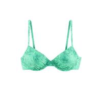 Bügel-Bikini-Top JETTE "Floretta", Damen, Gr. 38, Cup E, grün (grün bedruckt), Recycling-Polyamid, bedruckt, Bikini-Oberteile, in Ton in Ton-Harmonie (68408836-38) grün bedruckt