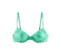 Bügel-Bikini-Top JETTE "Floretta", Damen, Gr. 40, Cup E, grün (grün bedruckt), Recycling-Polyamid, bedruckt, Bikini-Oberteile, in Ton in Ton-Harmonie (68408836-40) grün bedruckt