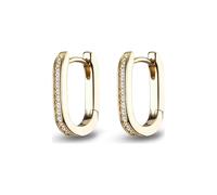 JETTE JETTE Damen-Creolen 925er Silber 28 Zirkonia gold