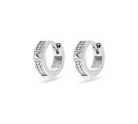 JETTE Damen-Creolen 925er Silber, recycelt Zirkonia One Size Silber 32028450