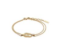 JETTE Damen-Armband 925er Silber, recycelt Zirkonia One Size, Gelbgold 32029964