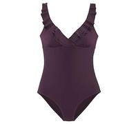 Badeanzug JETTE Gr. 38, Cup C, rot (bordeaux) Damen Badeanzüge Ocean Blue mit eleganter Rüsche und Shaping-Effekt (568618-38)