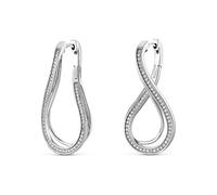 JETTE Damen-Creolen 925er Silber 116 Zirkonia One Size 88336097