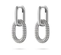 JETTE Damen-Creolen 925er Silber 192 Zirkonia One Size, Silber 32018220