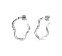 JETTE Damen-Creolen 925er Silber, recycelt Zirkonia One Size 89193534