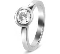 JETTE Silver Ring aus Sterling Silber mit Zirkonia Silber 51
