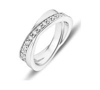 JETTE Silver Ring aus Sterling Silber mit 31 Zirkonia Silber 55
