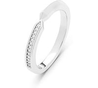 JETTE Damen-Damenring 925er Silber, recycelt 13 Zirkonia 51, Silber 32027887