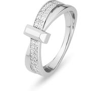 JETTE Damen-Damenring 925er Silber, recycelt Zirkonia 55, Silber 32028447