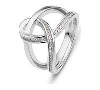 JETTE Damen-Damenring Seamans Duty 44 Zirkonia 57, Silber 32010649