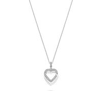 Jette Damen-Kette SWING HEART 925er Silber 39 Zirkonia Roségold