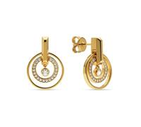 JETTE Damen-Ohrhänger 925er Silber, recycelt Zirkonia One Size Gelbgold 32028443