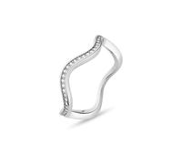 JETTE Damen-Damenring 925er Silber, recycelt Zirkonia 57 Silber 32028462