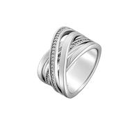 JETTE Damen-Damenring 50 Zirkonia 55, Silber 32005353