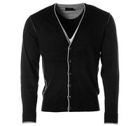 JETTE J.J. Men JOOP V-Strickjacke Strick Jacke Merrinowolle Kaschmir Schwarz M