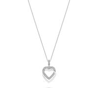 Jette Damen-Kette SWING HEART 925er Silber 39 Zirkonia Roségold