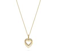 Jette Joop Kette Swing Heart 925er Silber Gelbgold Zirkonia Damen One Size
