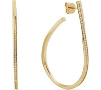 JETTE Damen-Ohrhänger 925er Silber, recycelt Zirkonia One Size, Gelbgold 32029960