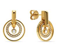 JETTE Damen-Ohrhänger 925er Silber, recycelt Zirkonia One Size Gelbgold 32028443