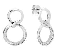 JETTE Damen-Ohrhänger 925er Silber, recycelt Zirkonia One Size, Silber 32029957