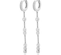 JETTE Damen-Ohrhänger 925er Silber, recycelt Zirkonia One Size, Silber 32029969
