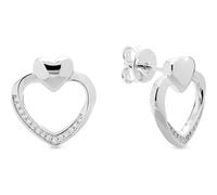 JETTE Damen-Ohrhänger 925er Silber, recycelt Zirkonia One Size, Silber 32029966