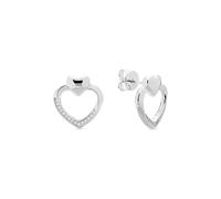 JETTE Damen-Ohrhänger 925er Silber, recycelt Zirkonia One Size, Silber 32029966