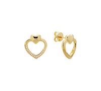 JETTE Damen-Ohrhänger 925er Silber, recycelt Zirkonia One Size, Gelbgold 32029966