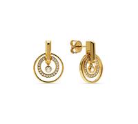 JETTE Damen-Ohrhänger 925er Silber, recycelt Zirkonia One Size Gelbgold 32028443