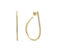 JETTE Damen-Ohrhänger 925er Silber, recycelt Zirkonia One Size, Gelbgold 32029960