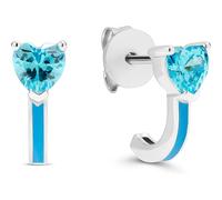 Jette Ohrstecker 925er Silber, recycelt, Emaille blau Damen