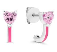 Jette Ohrstecker 925er Silber, recycelt, Emaille pink Damen