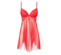 JETTE Push-up-Negligé in Rot - Größe 75B | Damen Loungewear