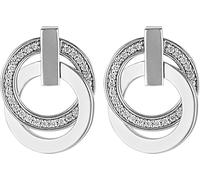 JETTE Silver Ohrstecker aus Sterling Silber mit 58 Zirkonia Silber