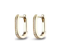 JETTE JETTE Damen-Creolen 925er Silber 28 Zirkonia gold