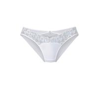 Slip JETTE, Damen, Gr. 48/50, weiß (weiß, blau), Spitze, Obermaterial: 70% Polyamid, 18% Polyester, 12% Elasthan, Unterhosen Slip, aus Stickereispitze mit Glitzer-Effekte (58867229-48) weiß, blau