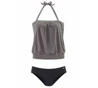 JETTE Tankini Damen schwarz-grau Gr.46