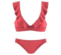 Triangel-Bikini JETTE Gr. 36, Cup C/D, rot (rostrot) Damen Bikini-Sets Ocean Blue mit Volant (55783531-36)