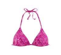 Triangel-Bikini-Top JETTE "Floretta", Damen, Gr. 42, Cup A/B, lila (beere bedruckt), Recycling-Polyamid, bedruckt, Bikini-Oberteile, in Ton in Ton-Harmonie (90908621-42) beere bedruckt