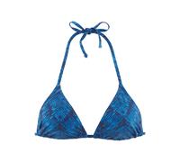 Triangel-Bikini-Top JETTE "Floretta", Damen, Gr. 36, Cup C/D, blau (marine bedruckt), Recycling-Polyamid, bedruckt, Bikini-Oberteile, in Ton in Ton-Harmonie (27924006-36) marine bedruckt